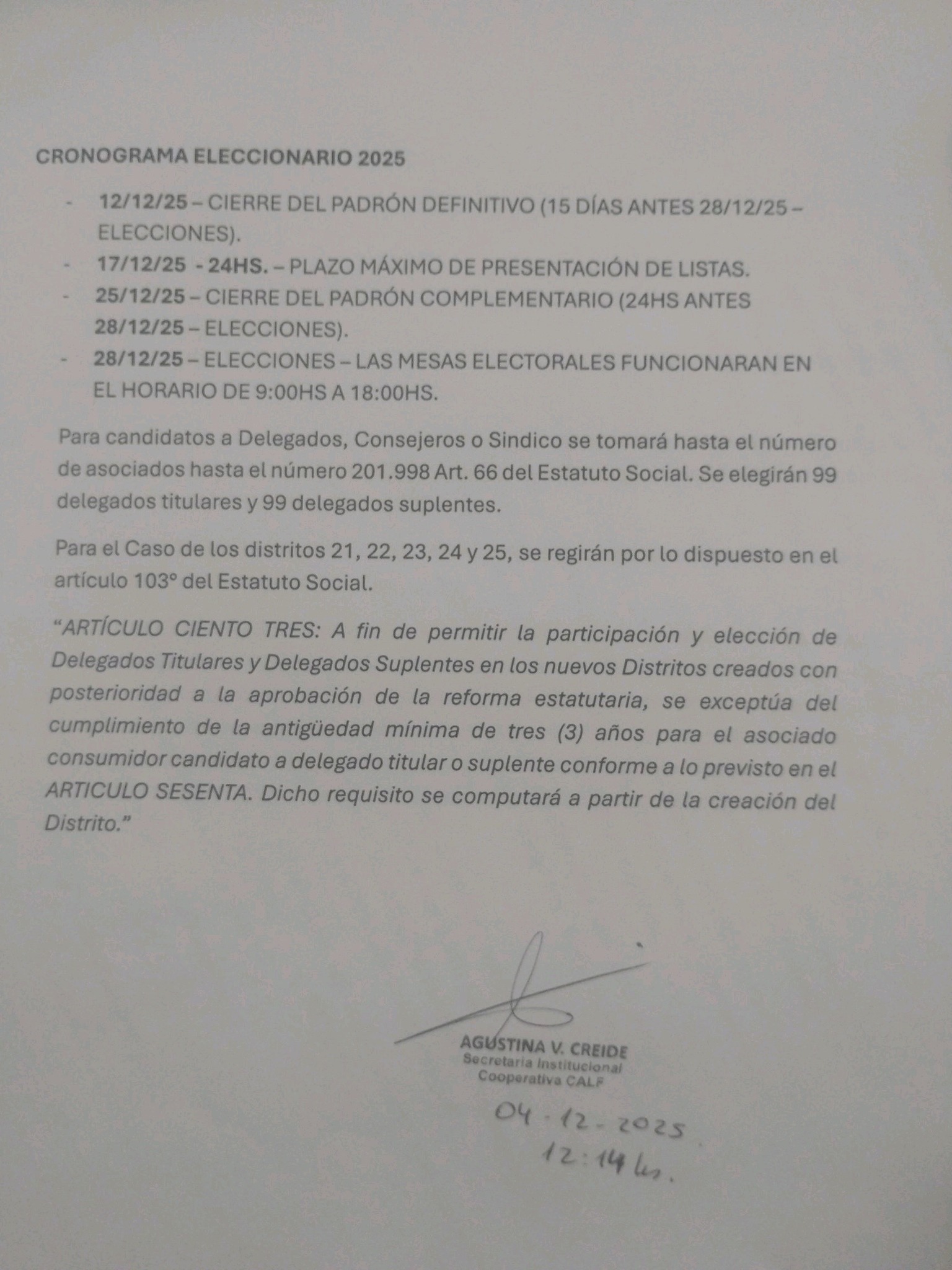 Elecciones a medida: la democracia según CALF - Imagen 1