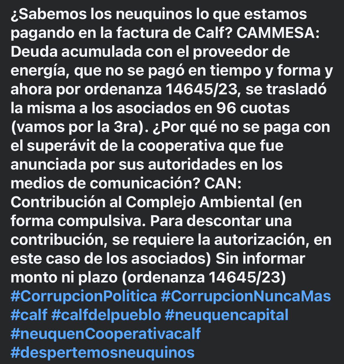 ¿Sabemos los neuquinos lo que estamos pagando en la factura de CALF? - Imagen 2